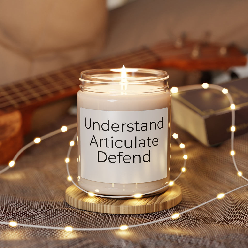 Understand Articulate Defend Scented Soy Candle — 9oz Aromatherapy Jar