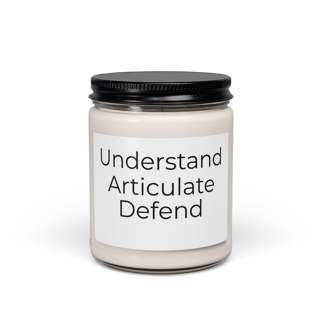 Understand Articulate Defend Scented Soy Candle — 9oz Aromatherapy Jar