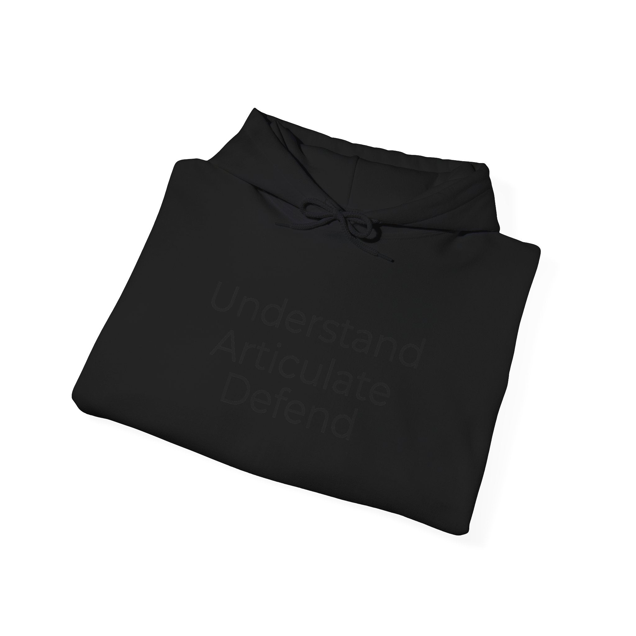 Understand Articulate Defend Hoodie — Minimalist Motivational Pullover