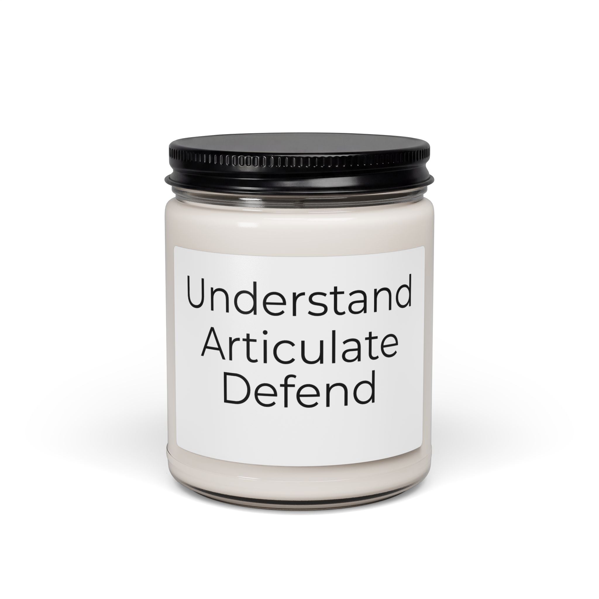 Understand Articulate Defend Scented Soy Candle — 9oz Aromatherapy Jar