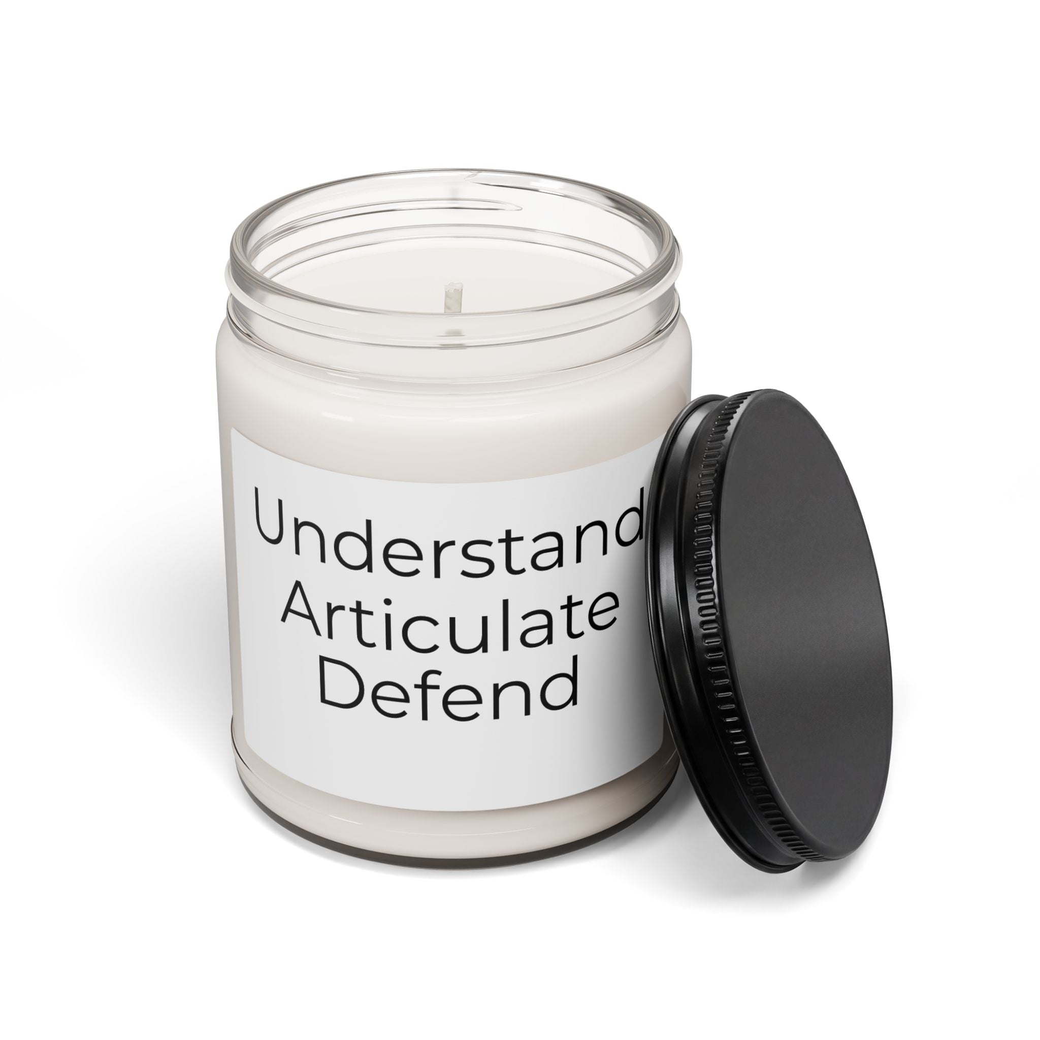 Understand Articulate Defend Scented Soy Candle — 9oz Aromatherapy Jar