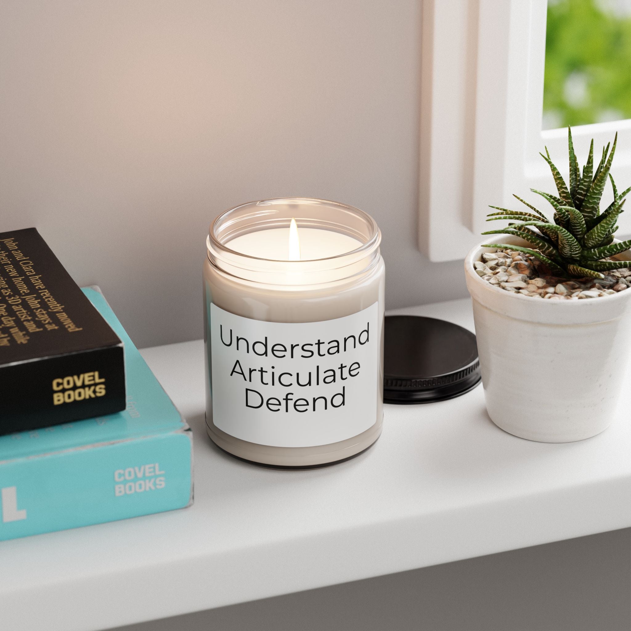 Understand Articulate Defend Scented Soy Candle — 9oz Aromatherapy Jar